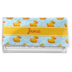 Rubber Duckie Vinyl Checkbook Cover (Personalized)