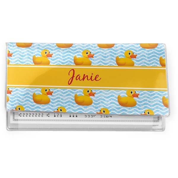 Custom Rubber Duckie Vinyl Checkbook Cover (Personalized)