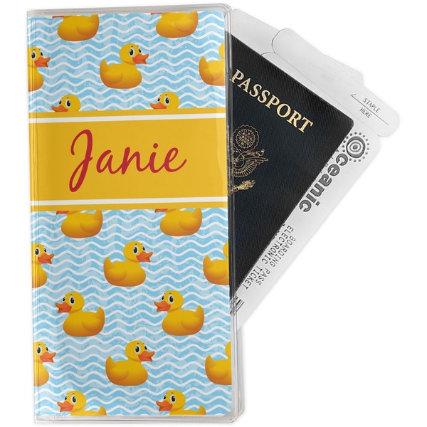Custom Rubber Duckie Travel Document Holder