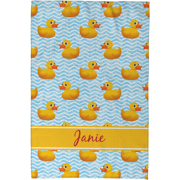 Rubber Duckie Waffle Weave Towel - Full Color Print - Approval Image