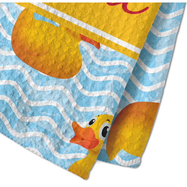 Rubber Duckie Waffle Weave Towel - Closeup of Material Image