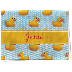Rubber Duckie Kitchen Towel - Waffle Weave (Personalized)