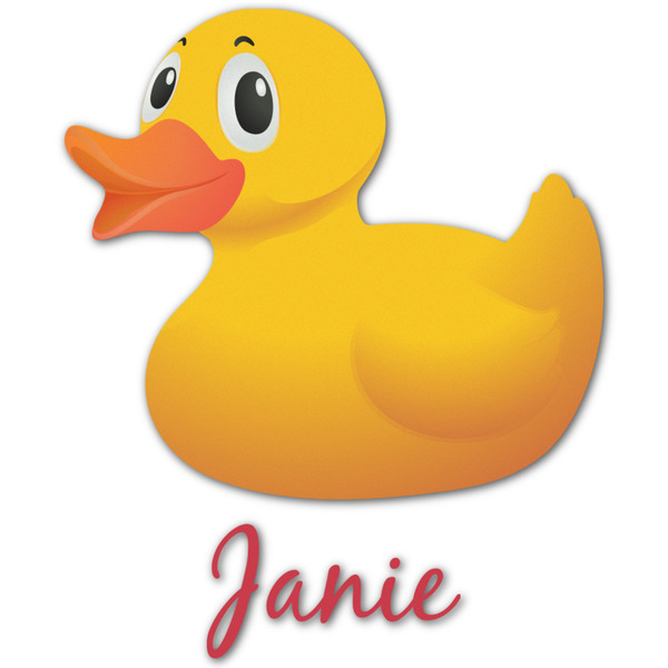 Custom Rubber Duckie Graphic Decal - Medium (Personalized)