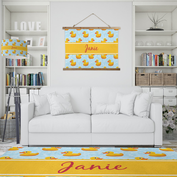 Rubber Duckie Wall Hanging Tapestry - IN CONTEXT
