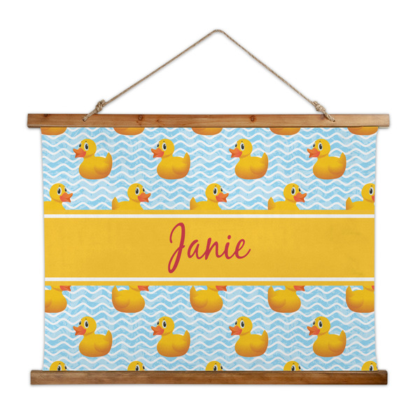 Custom Rubber Duckie Wall Hanging Tapestry - Wide (Personalized)