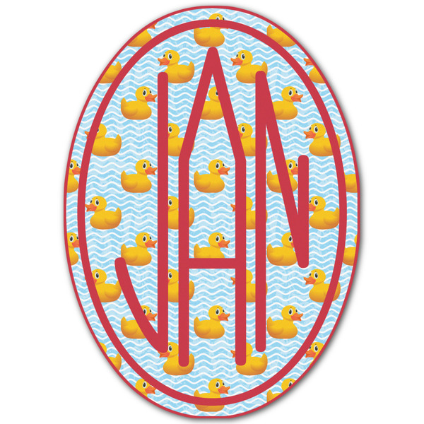 Custom Rubber Duckie Monogram Decal - Large (Personalized)