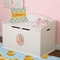 Rubber Duckie Wall Monogram on Toy Chest