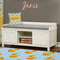 Rubber Duckie Wall Name Decal Above Storage bench