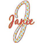 Rubber Duckie Name & Initial Decal - Custom Sized (Personalized)
