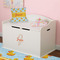 Rubber Duckie Wall Name & Initial Small on Toy Chest