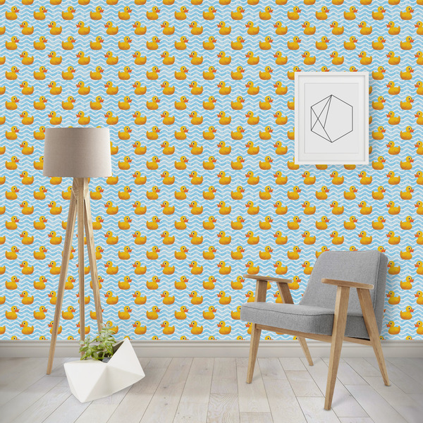 Custom Rubber Duckie Wallpaper & Surface Covering (Water Activated - Removable)