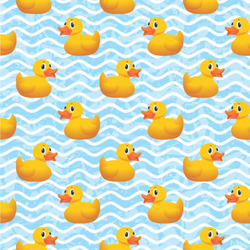 Rubber Duckie Wallpaper & Surface Covering (Water Activated 24"x 24" Sample)