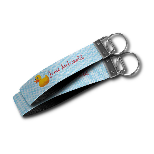 Rubber Duckie Webbing Keychain FOBs - Size Comparison