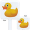 Rubber Duckie White Plastic Stir Stick - Double Sided - Approval
