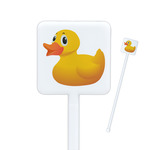 Rubber Duckie Square Plastic Stir Sticks