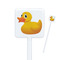 Rubber Duckie Square Plastic Stir Sticks