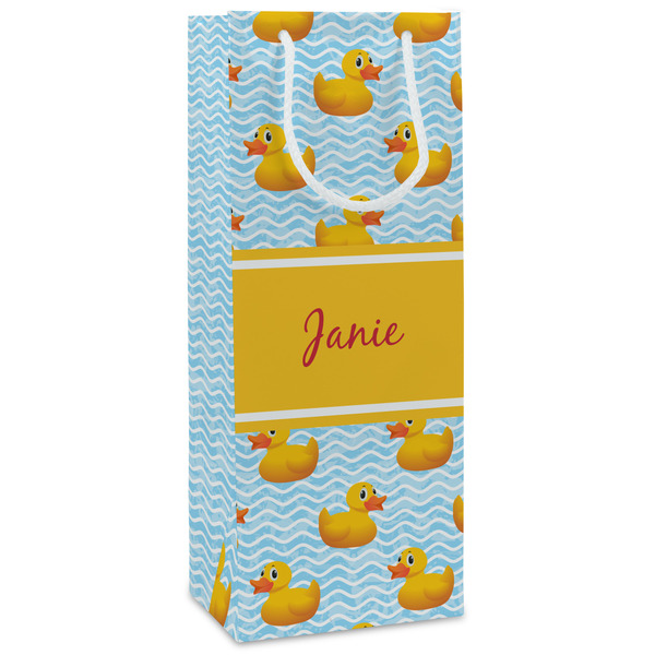 Custom Rubber Duckie Wine Gift Bags (Personalized)