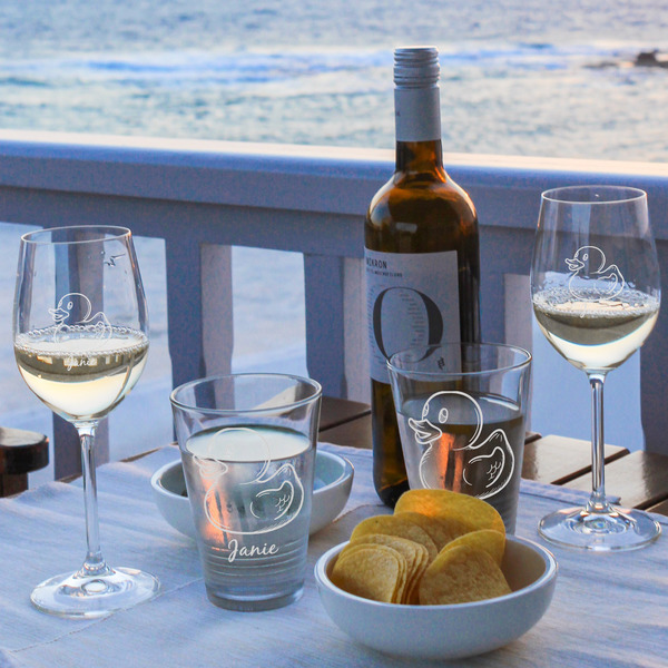 Rubber Duckie Wine Glasses - Lifestyle (UPDATE)