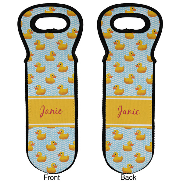 Rubber Duckie Wine Tote Front & Back