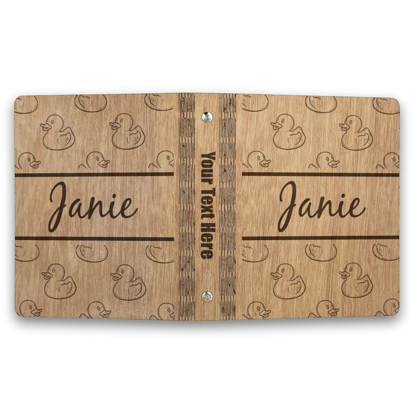 Rubber Duckie Wood 3-Ring Binders - 1" Half-Letter - Approval