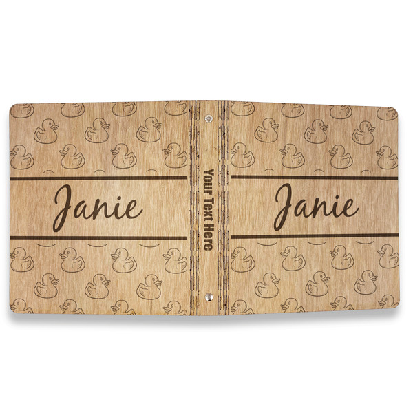 Rubber Duckie Wood 3-Ring Binders - 1" Letter - Approval