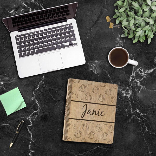 Rubber Duckie Wood 3-Ring Binders - 1" Letter - In Context