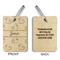 Rubber Duckie Wood Luggage Tags - Rectangle - Approval
