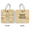 Rubber Duckie Wood Luggage Tags - Square - Approval