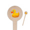 Rubber Duckie Wooden 4" Food Pick - Round - Closeup