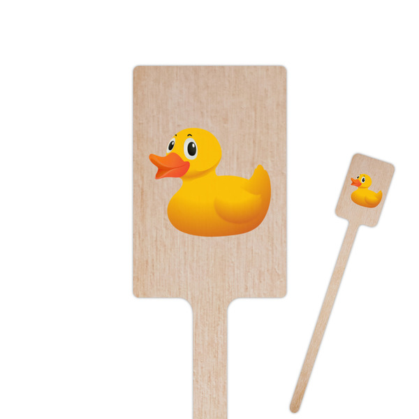 Custom Rubber Duckie Rectangle Wooden Stir Sticks