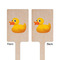 Rubber Duckie Wooden 6.25" Stir Stick - Rectangular - Double Sided - Front & Back