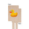 Rubber Duckie Wooden 6.25" Stir Stick - Rectangular - Single - Front & Back