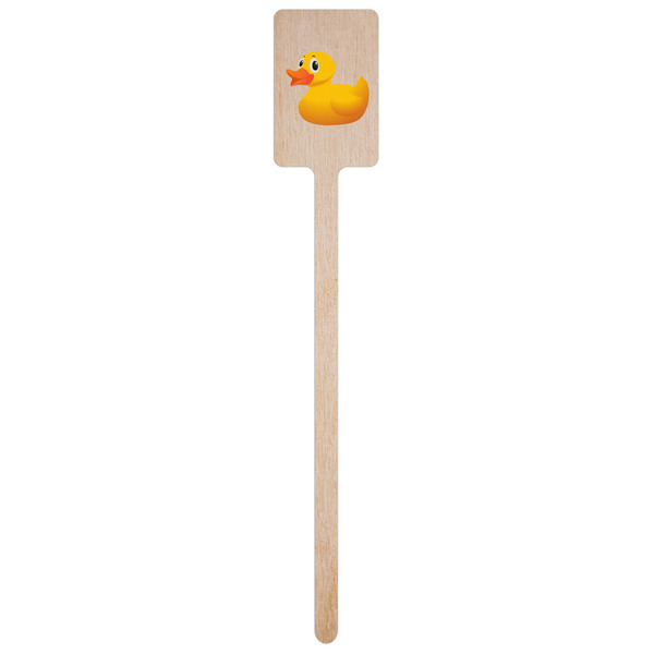 Rubber Duckie Wooden 6.25" Stir Stick - Rectangular - Single Stick