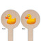 Rubber Duckie Wooden 6" Food Pick - Round - Double Sided - Front & Back