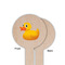 Rubber Duckie Wooden 6" Food Pick - Round - Single Sided - Front & Back