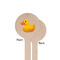 Rubber Duckie Wooden 7.5" Stir Stick - Round - Single Sided - Front & Back