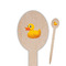 Rubber Duckie Wooden Food Pick - Oval - Closeup