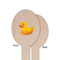 Rubber Duckie Wooden Food Pick - Oval - Single Sided - Front & Back