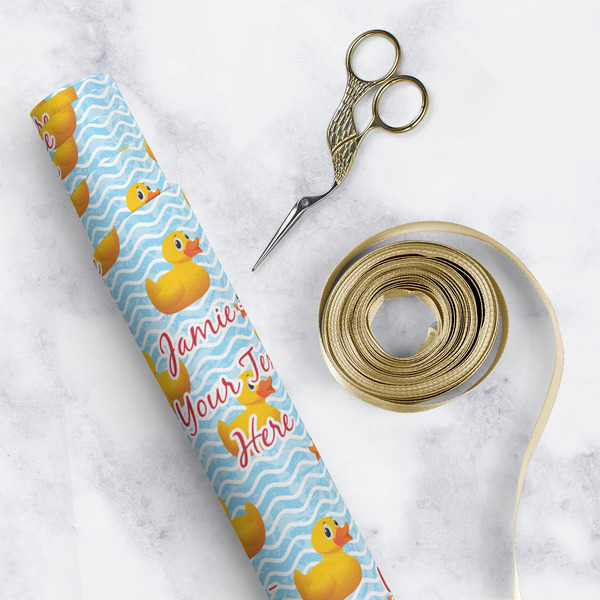 Rubber Duckie Wrapping Paper Roll - Matte - In Context