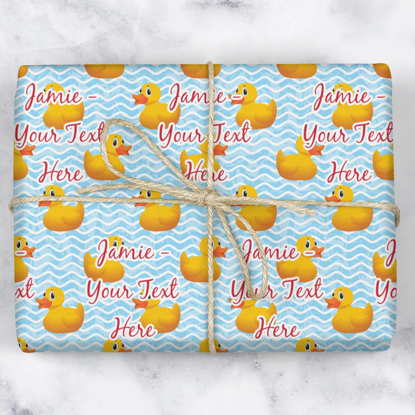 Rubber Duckie Wrapping Paper Roll - Matte - Wrapped Box