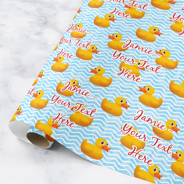 Custom Rubber Duckie Wrapping Paper Roll - Medium (Personalized)