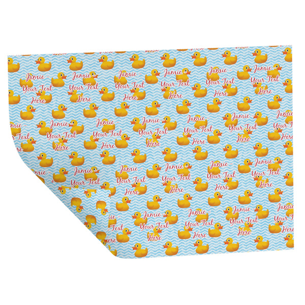 Custom Rubber Duckie Wrapping Paper Sheets - Double-Sided - 20" x 28" (Personalized)