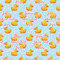 Rubber Duckie Wrapping Paper Square