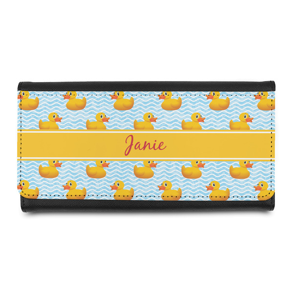 Custom Rubber Duckie Leatherette Ladies Wallet (Personalized)