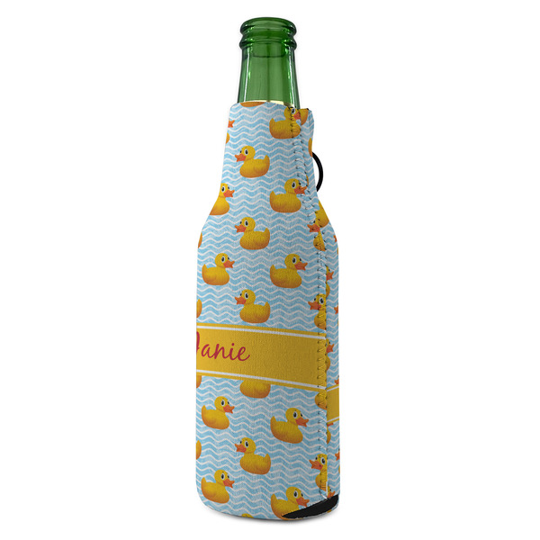 Rubber Duckie Zipper Bottle Cooler - ANGLE (bottle)