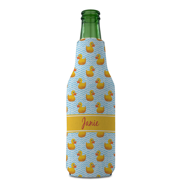 Rubber Duckie Zipper Bottle Cooler - FRONT (bottle)