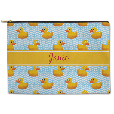 Rubber Duckie Zipper Pouch - Large - 12.5"x8.5" (Personalized)