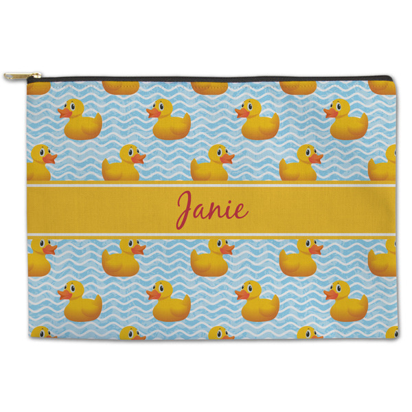 Custom Rubber Duckie Zipper Pouch - Large - 12.5"x8.5" (Personalized)