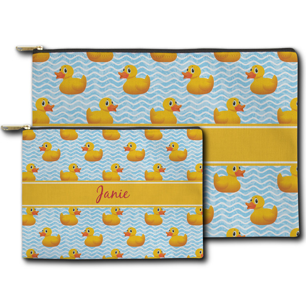 Rubber Duckie Zippered Pouches - Size Comparison