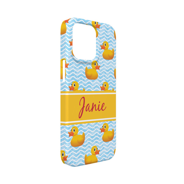 Custom Rubber Duckie iPhone Case - Plastic - iPhone 13 Mini (Personalized)